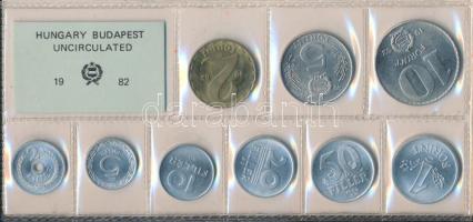 1982. 2f-10Ft 9db klf érmés forgalmi sor fóliatokban T:1