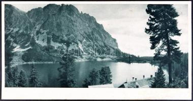 Tátra Csorba-tó, hajtatlan panorámalap / unfolded panoramacard
