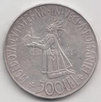 Románia 1941. 500L Ag "Besszarábia" T:2 ph. Romania 1941. 500 Lei Ag "Bessarabia" C:XF edge error