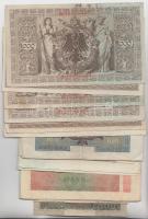 Német Birodalom / Császárság / Weimari Köztársaság 24db vegyes bankjegy T:vegyes
Germany / Empire / ...