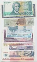 10db vegyes modern bankjegy T:I 10 pcs of mixed modern banknotes C:UNC