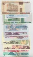 10db vegyes modern bankjegy T:I
10 pcs of mixed modern banknotes C:UNC