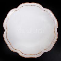 3db régi, aranyozott porcelántál, szélein benyomott díszítéssel, Versailles jelzéssel / 
Vintage gol...