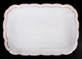 3db régi, aranyozott porcelántál, szélein benyomott díszítéssel, Versailles jelzéssel / 
Vintage gol...