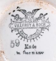 1937-1966 800-as tisztaságú, "dianás" jelzésű ezüst (Ag) talpon álló, metszett, indigó szí...