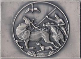 1971. "Vadászati Világkiállítás - Budapest" nagyalakú szögletes fém emlékplakett T:2