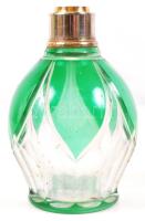 Parfümös üveg, többrétegű, hibátlan, teteje hiányzik, m:13 cm