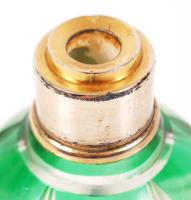 Parfümös üveg, többrétegű, hibátlan, teteje hiányzik, m:13 cm