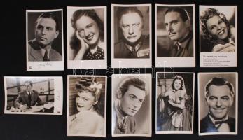 cca 1940 10db színészfotó levlap méretben