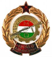 1964. Munkásőr kitüntetés mellszalaggal, szalagsávval és miniatűrrel, dísztokban T:1 + 1965. "M...