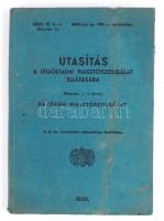 1939 Utasítás a légoltalmi riasztószolgálat ellátására. (Riasztás. - 1. füzet.) Bp., A m. kir. honvédelmi minisztérium kiadványa. Kiadói egészvászon kötésben (a kötés kissé kopottas)