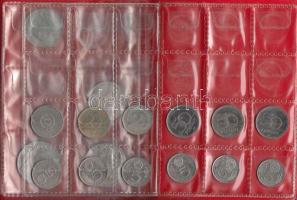 Vegyes hobbi fémpénz tétel jobb darabbal albumba rendezve T:vegyes