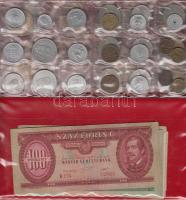 Vegyes hobbi fémpénz és bankjegy tétel albumba rendezve T:vegyes