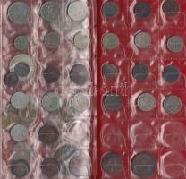 Vegyes fémpénz tétel albumba rendezve T:vegyes Mixed lot in album C:Mixed