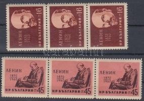 1960 Lenin sor hármascsíkokban Mi 1160-1161