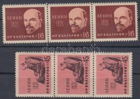 1960 Lenin sor hármascsíkokban Mi 1160-1161