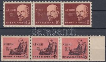 1960 Lenin sor hármascsíkokban Mi 1160-1161