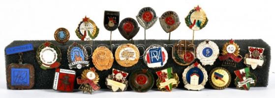 25db klf törzsgárda jelvény T:vegyes