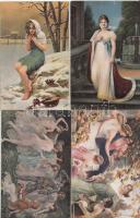 27 db használatlan, régi, festmény reprodukciós képeslap, több Stengel / 27 unused art reproduction postcards