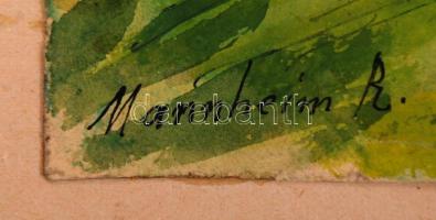 Mannheim Róza (1880-1965): Lukácsfürdő. Akvarell, papír, jelzett, 24×33 cm