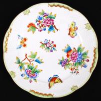 Herendi Viktória mintás készlet, kézzel festett, jelzett, hibátlan, d:22 cm, 31×23 cm