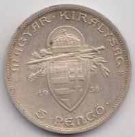 1938. 5P Ag "Szent István" T:2-