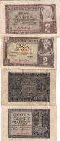 Lengyelország 1941. 1 Zl (2x) + 1936. 2Zl + 1941. 2Zl T:III,III- Poland 1941. 1 Zlotych (2x) + 1936. 2 Zlotych + 1942. 2 Zlotych C:F,VG