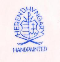 Herendi tükrös akt, kézzel festett, jelzett, hibátlan, m:23 cm