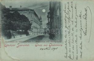 1898 Sopron, Oedenburg; reáliskola, Templom utca (fl)