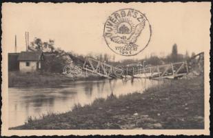 Újverbász destroyed bridge, WWII, photo, So.Stpl