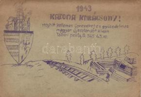 WWII Hungarian military christmas greeting (smal tear)