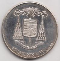Vatikán 1978. "II. János Pál Pápa" Ag emlékérem bőrtokban nemesfém jelzéssel. Szign.: MISA...