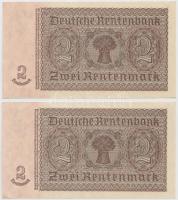 Német 3. Birodalom 1937. 2RM (2x) egymás utáni sorszámmal T:I,I-
German Third Reich 1937. 2 Rentenma...