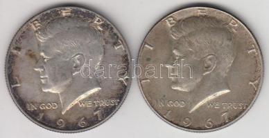 Amerikai Egyesült Államok 1967. 1/2$ Ag "Kennedy" (2x) T:2-/3
USA 1967. 1/2 Dollar Ag &quo...
