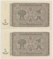 Német 3. Birodalom 1937. 1RM (2x) egymás utáni sorszámmal T:I
German Third Reich 1937. 1 Rentenmark ...