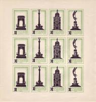 1930 űépírészeti Kongresszsu vágott levélzáró ív