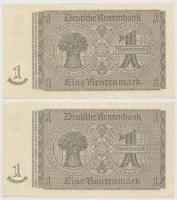 Német 3. Birodalom 1937. 1RM (2x) egymás utáni sorszámmal T:I
German Third Reich 1937. 1 Rentenmark ...