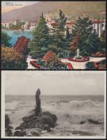 Abbazia - 2 postcards: Pensione Hausner, Madonna