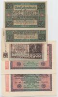Német Birodalom / Weimari Köztársaság 1920. 10M (2x) + 1922. 5000M (2x) + 10.000M (2x) + 1923. 20.000M (2x) T:II Germany / Weimar Republic 1920. 10 Mark (2x) + 1922. 5000 Mark (2x) + 10.000 Mark (2x) + 1923. 20.000 Mark (2x) C:XF