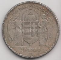 1930. 5P Ag "Horthy-jobbra" T:3