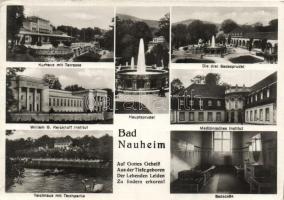 Bad Nauheim Kurhaus mit Terrasse, William G. Kerckhoff Institut, Teichhaus, Badesprudel, Medizinisches Institut, Badezelle