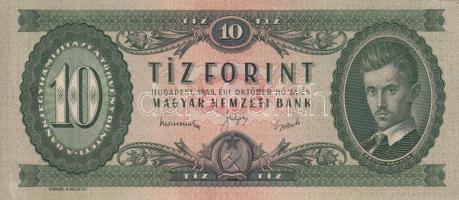 1949. 10Ft (2x) egymás utáni sorszámmal T:II