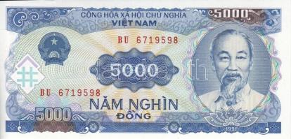 Vietnam 1987-1991. 100D-5000D (6xklf) T:I
Vietnam 1987-1991. 100 Dong - 5000 Dong (6xdiff) C:UNC