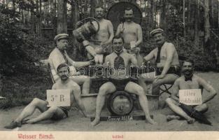 Dresden Weisser Hirsch, Lustbad; half-naked men, humour (fa)