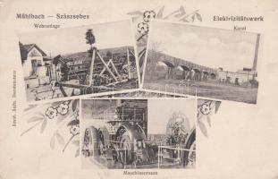 Szászsebes, power station, floral (Rb)