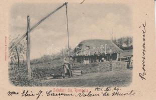 Romanian peasant hut, folklore (cut)