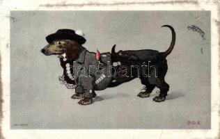 Hunter dog, s: P.O.E. (fa)