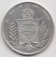 Brazília 1861. 1000R Ag (12.6g) T:2-
Brazil 1861. 1000 Reis Ag (12.6g) C:VF