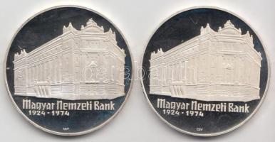 1974. 50Ft Ag + 50Ft Ag "50 éves az MNB" T:PP