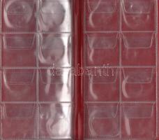 Műbőr borítású éremtartó album 4x8db nagyobb érem tárolására alkalmas berakólappal használt állapotban